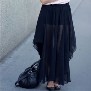 Zara -Chiffon Black Maxi.